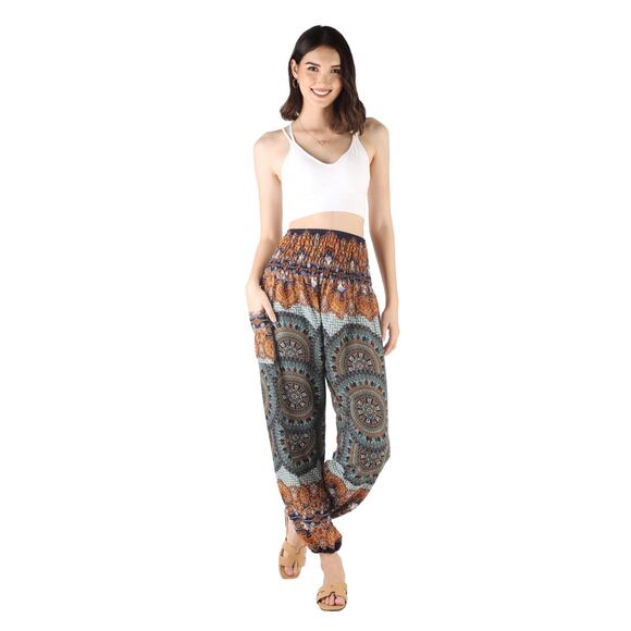 Gypsy Gal Boho Mandala Harem Pants Medium Rayon Viscose EUC - Picture 1 of 6